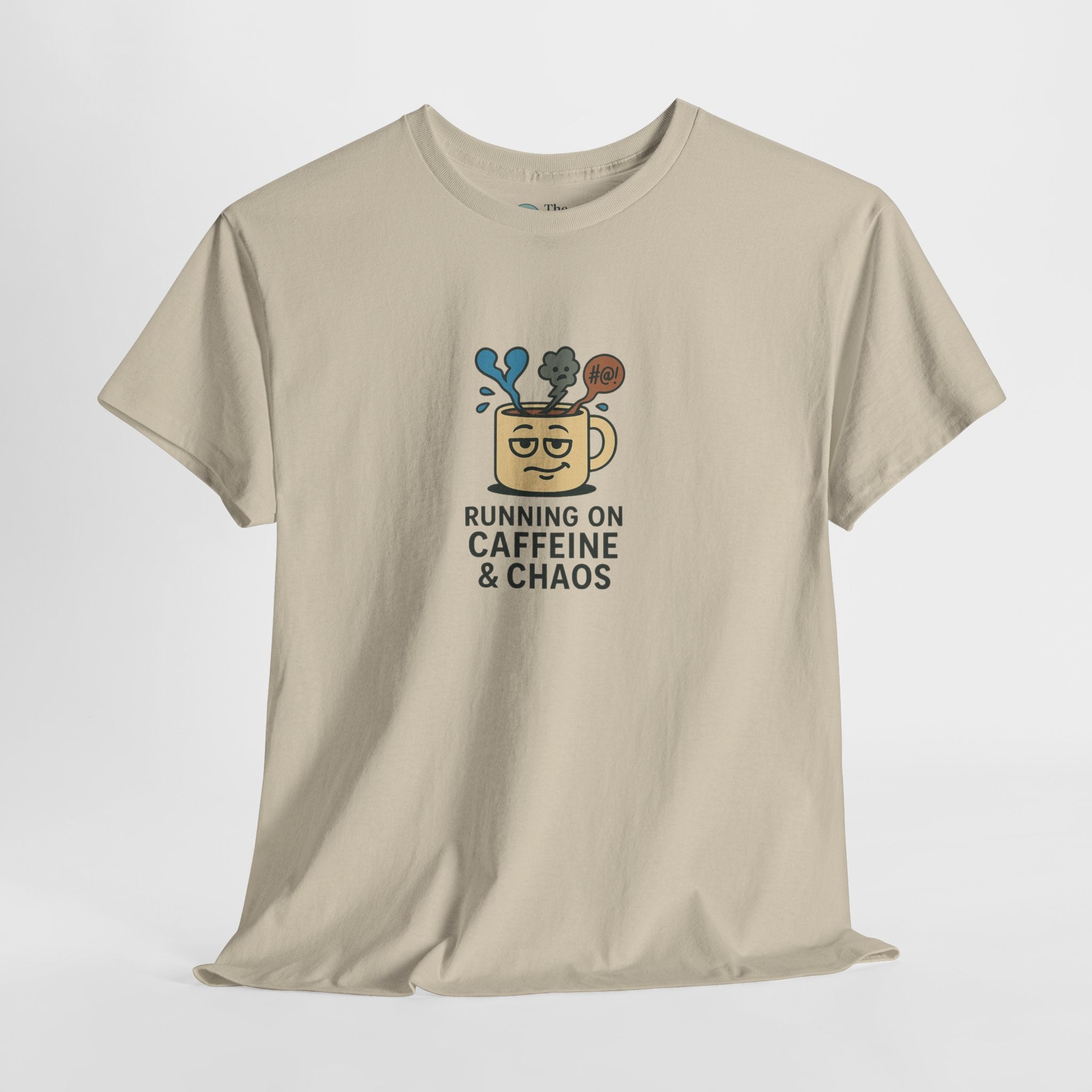 Running on Caffeine & Chaos – Humor Tee