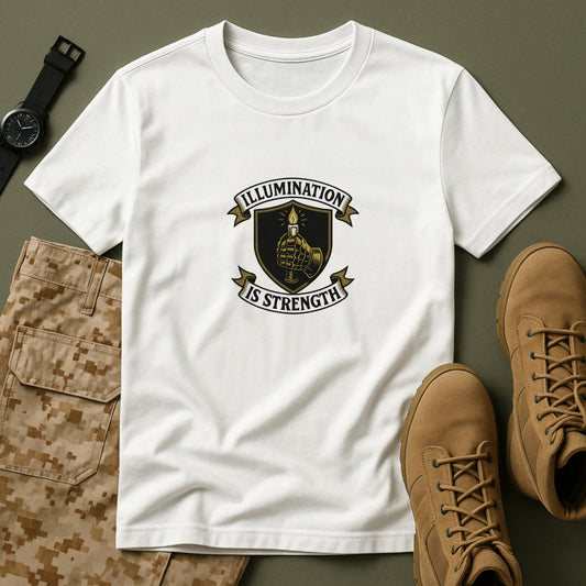 Illumination Is Strength T-Shirt – Military Resilience & Awareness  Tee