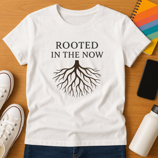 Rooted in the Now T-Shirt – Mindfulness & Grounding Tee