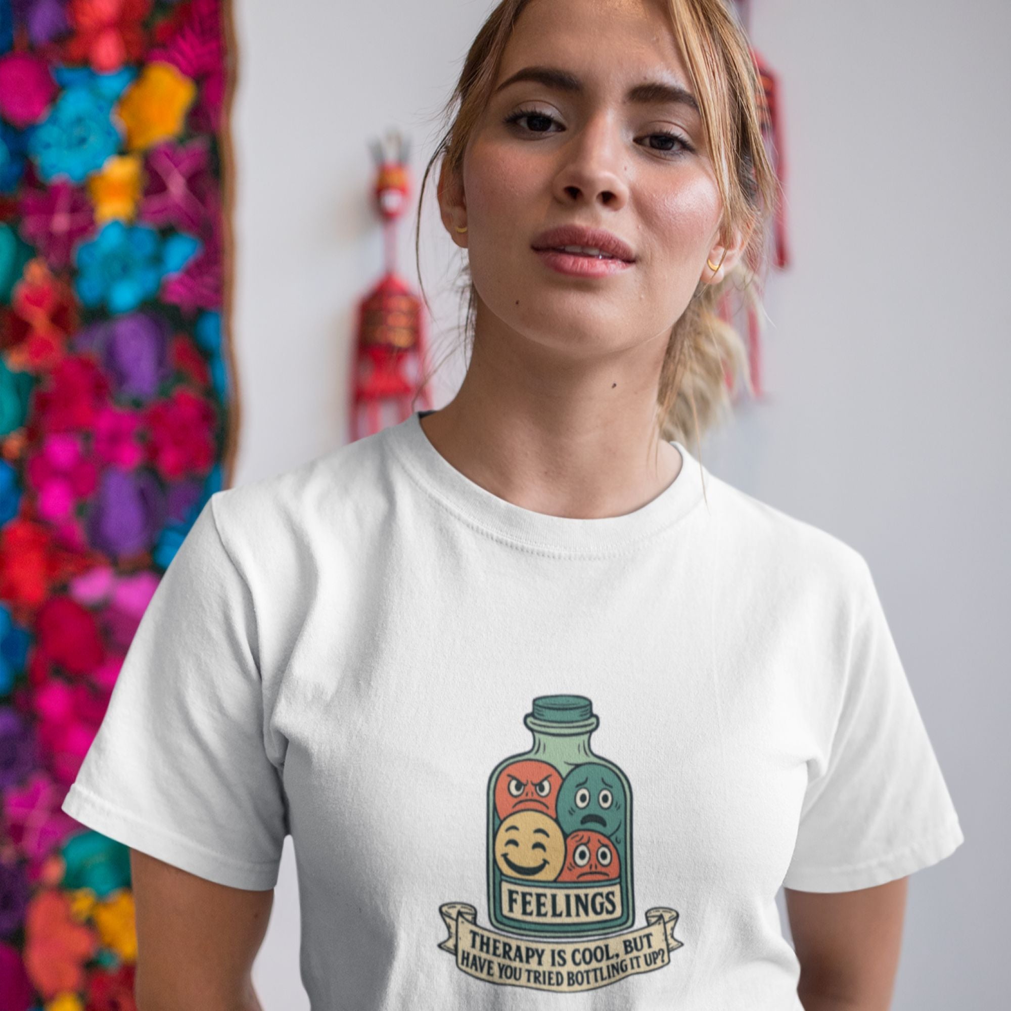 Bottled Feelings – Humor Tee