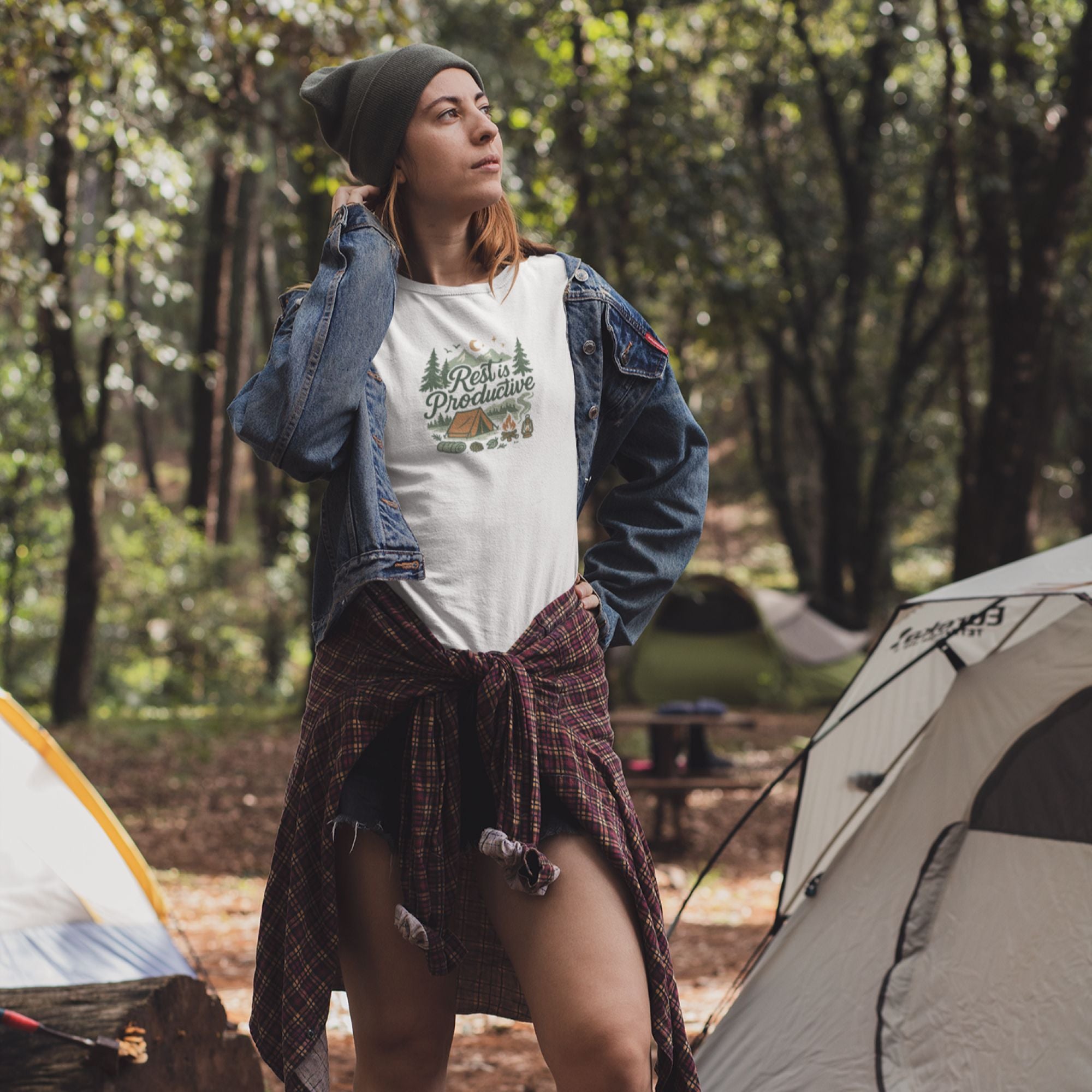 Rest Is Productive – Camping Reset Tee