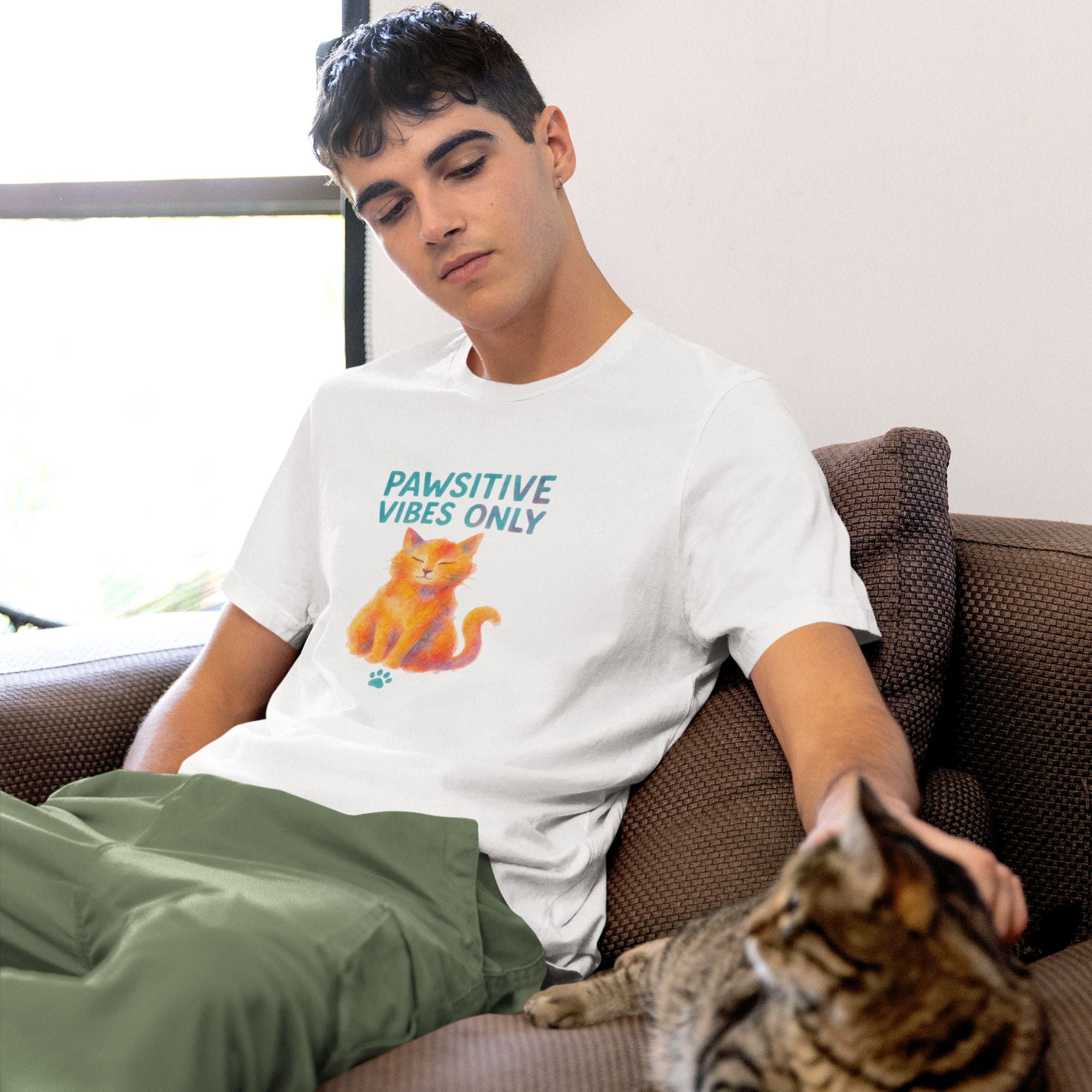 Pawsitive Vibes Only – Cat Comfort Tee