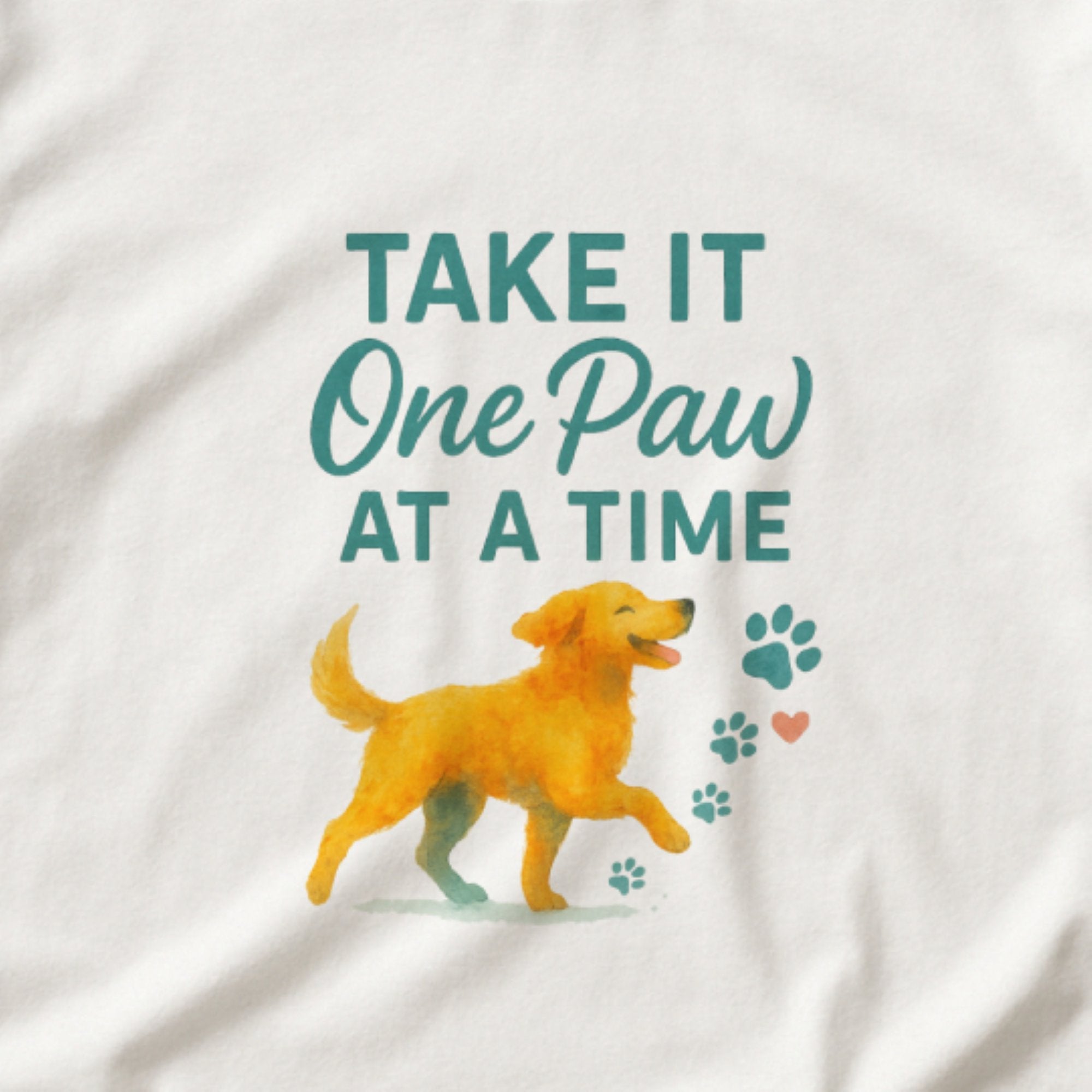 One Paw at a Time – Dog Encouragement Tee