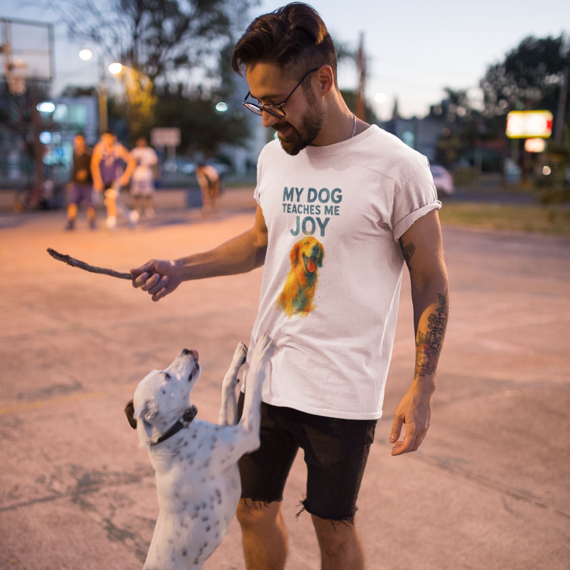 My Dog Teaches Me Joy – Happiness Tee