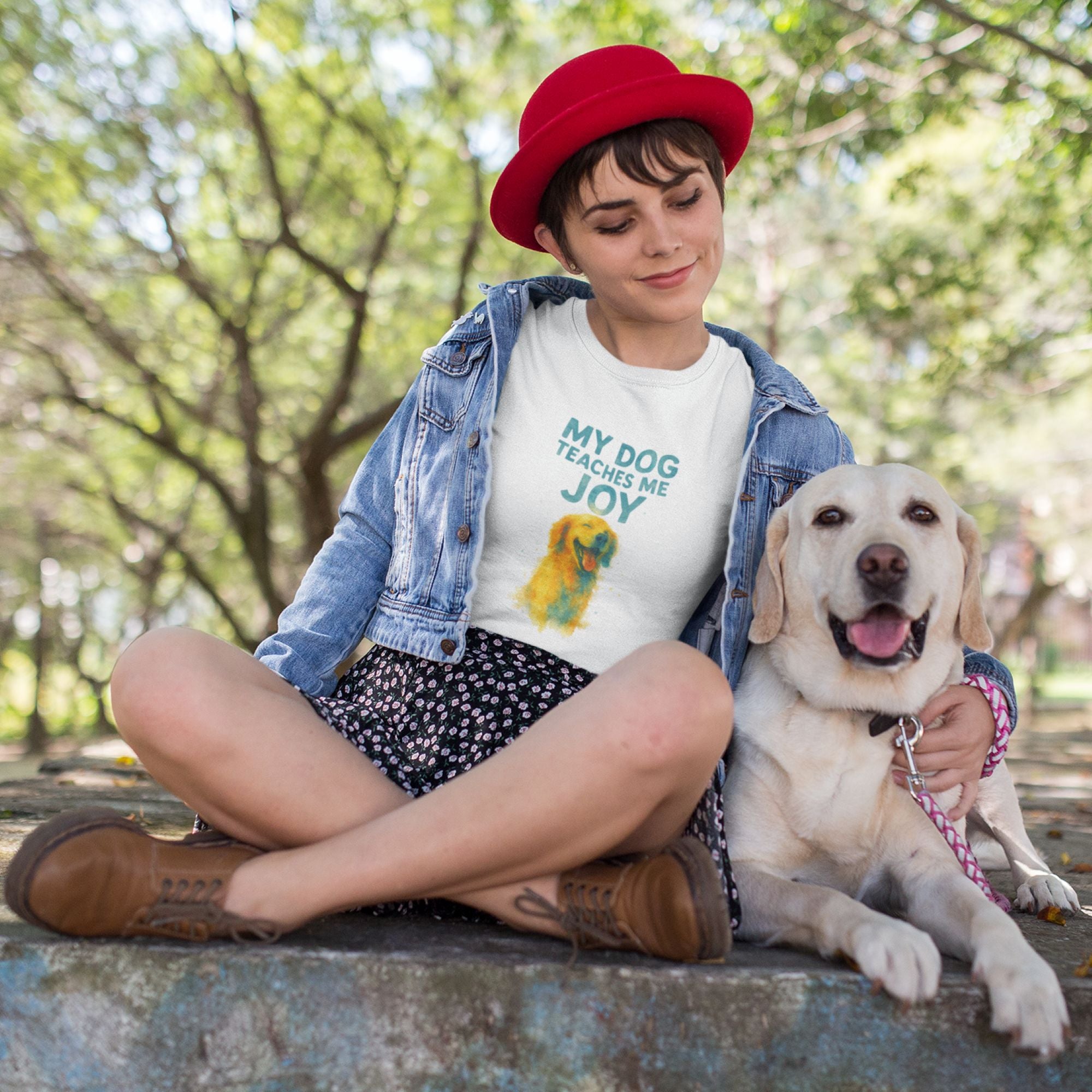 My Dog Teaches Me Joy – Happiness Tee