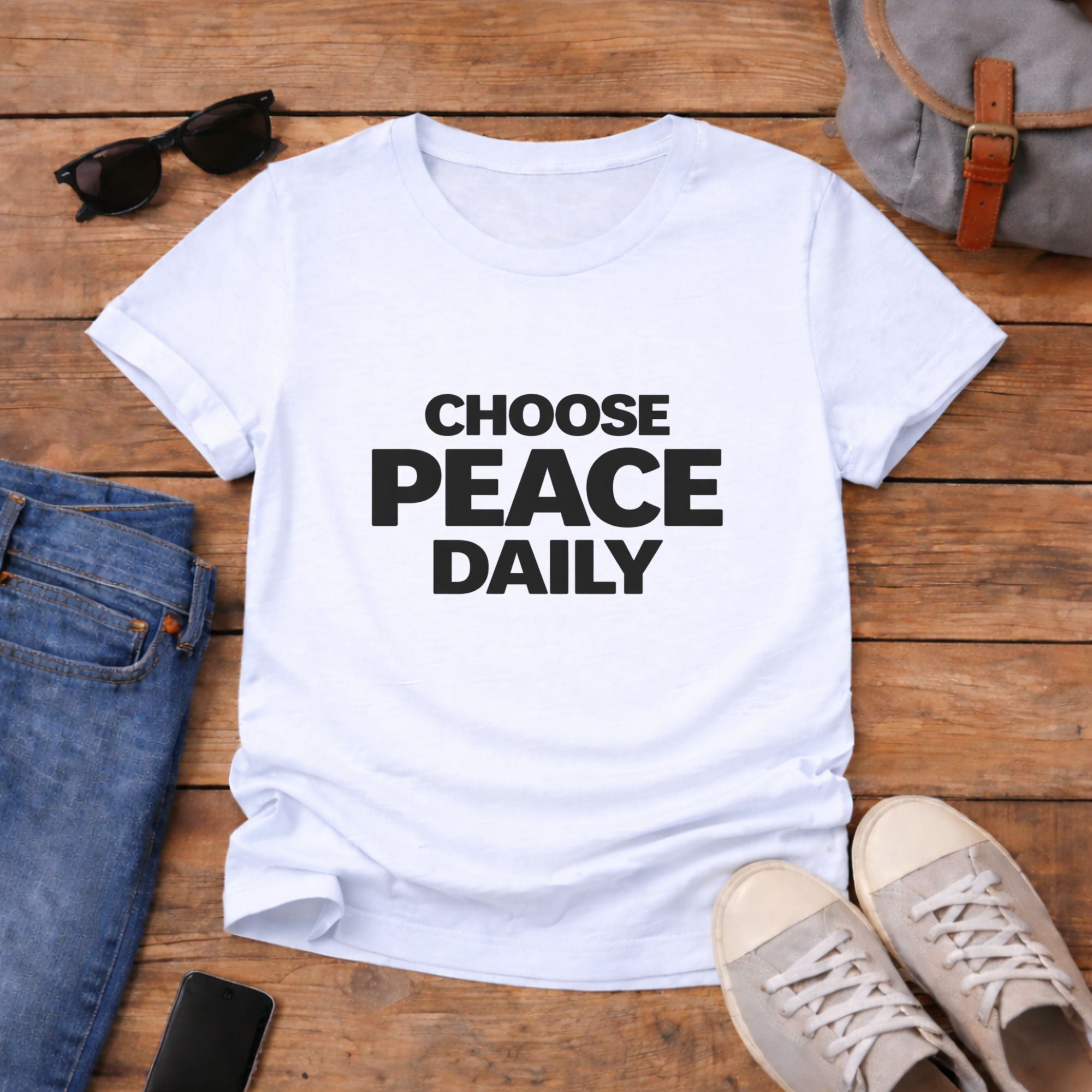 Choose Peace Daily – Mindful Living Tee