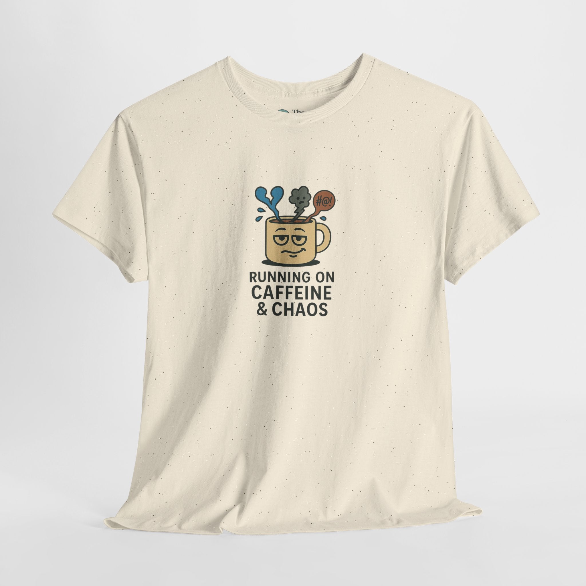 Running on Caffeine & Chaos – Humor Tee