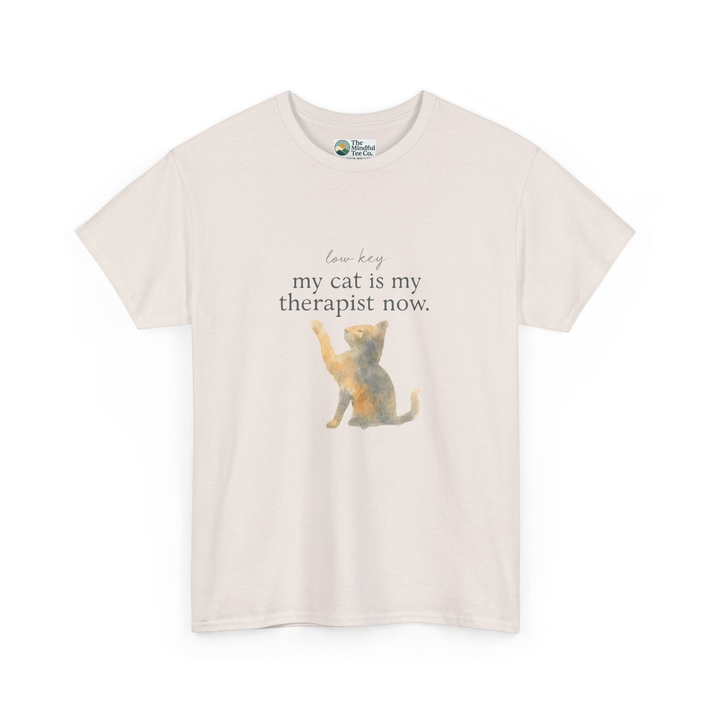 Low Key, My Cat Is My Therapist Now T-Shirt – Funny Cat Tee