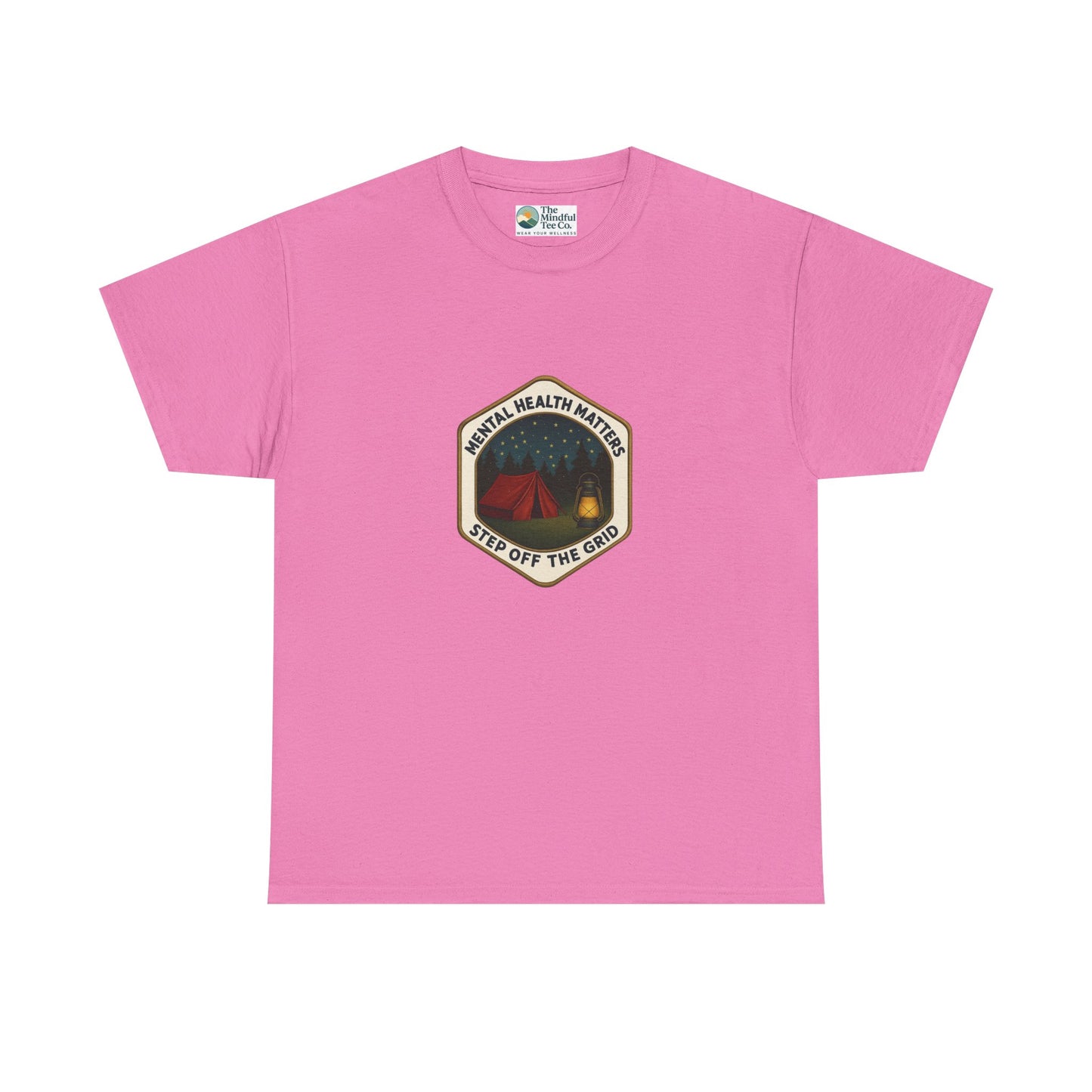 Step Off the Grid T-Shirt – Mental Health Matters Camping Tee