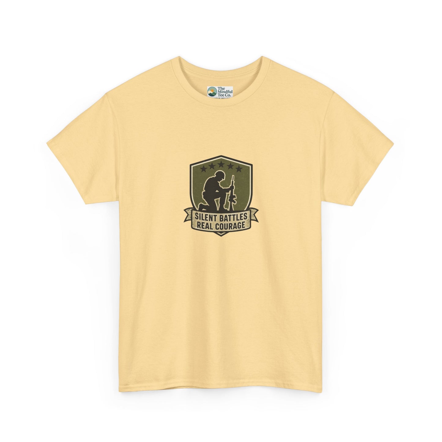 Silent Battles Real Courage T-Shirt – Military Mental Health Tee