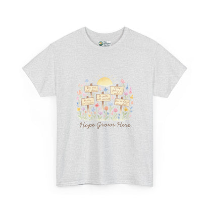 Hope Grows Here T-Shirt – Floral Self-Care Tee