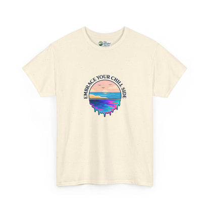 Embrace Your Chill Side T-Shirt - Mountain Lake Reflection Tee