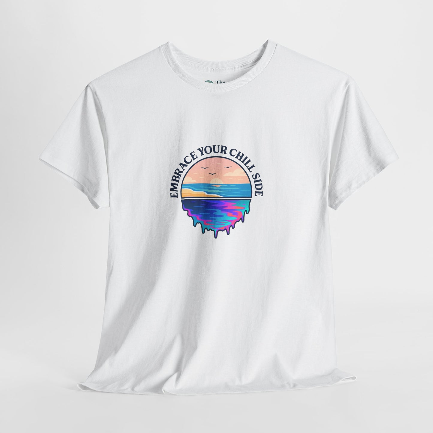 Embrace Your Chill Side T-Shirt - Mountain Lake Reflection Tee