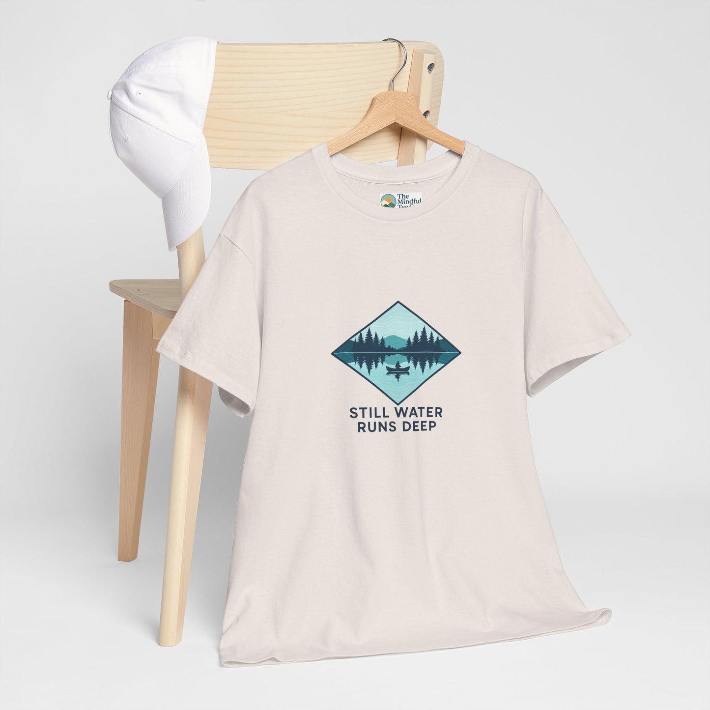 Still Water Runs Deep T-Shirt – Lake Reflection Mental Health Tee