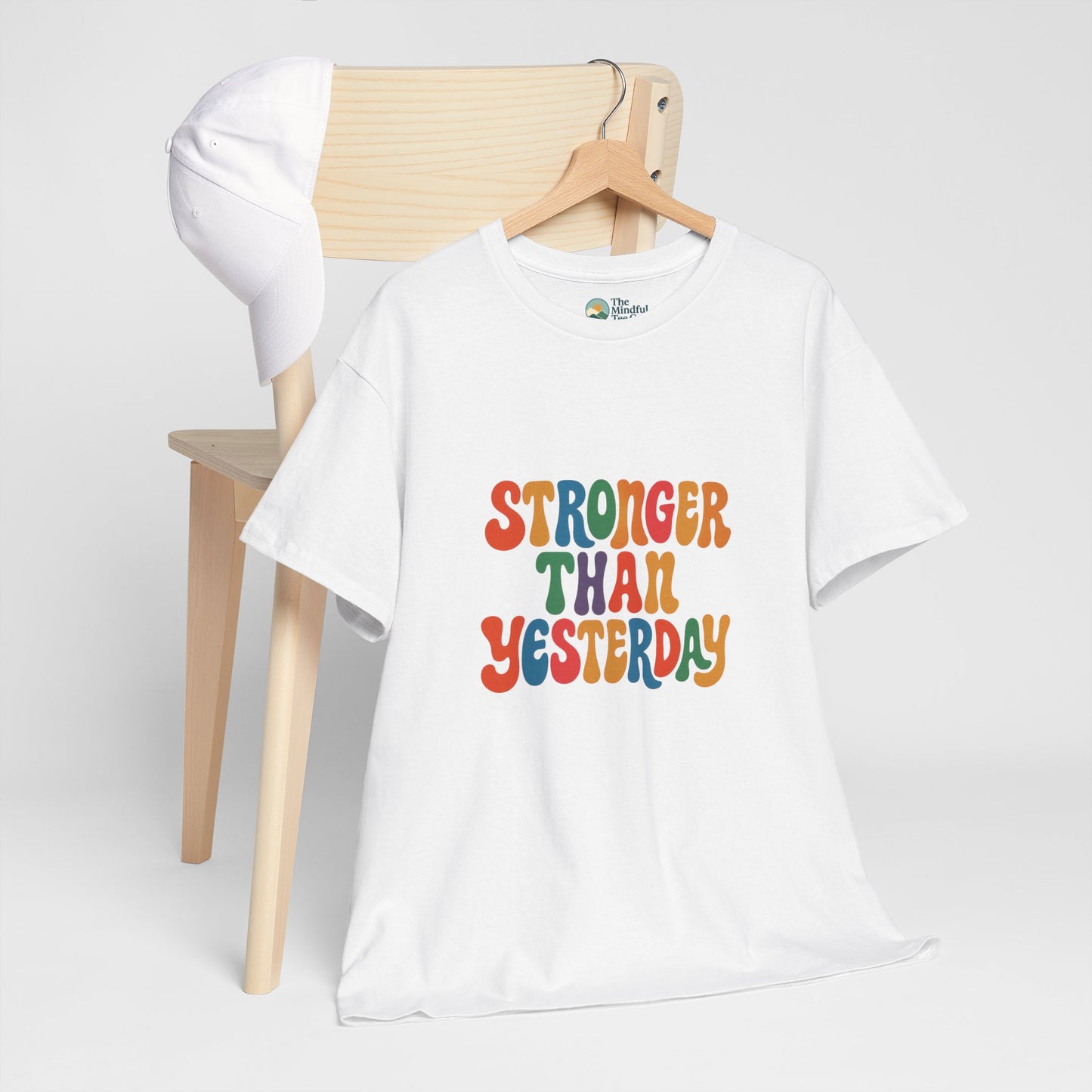 Stronger Than Yesterday T-Shirt – Retro Motivational Tee