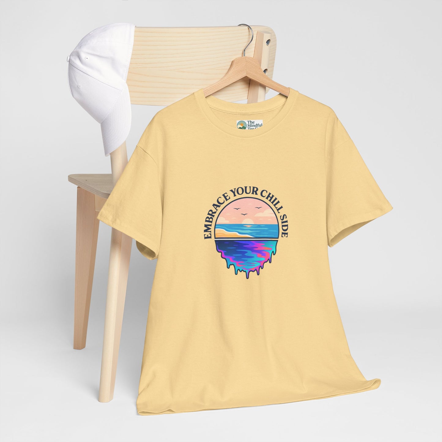 Embrace Your Chill Side T-Shirt - Mountain Lake Reflection Tee