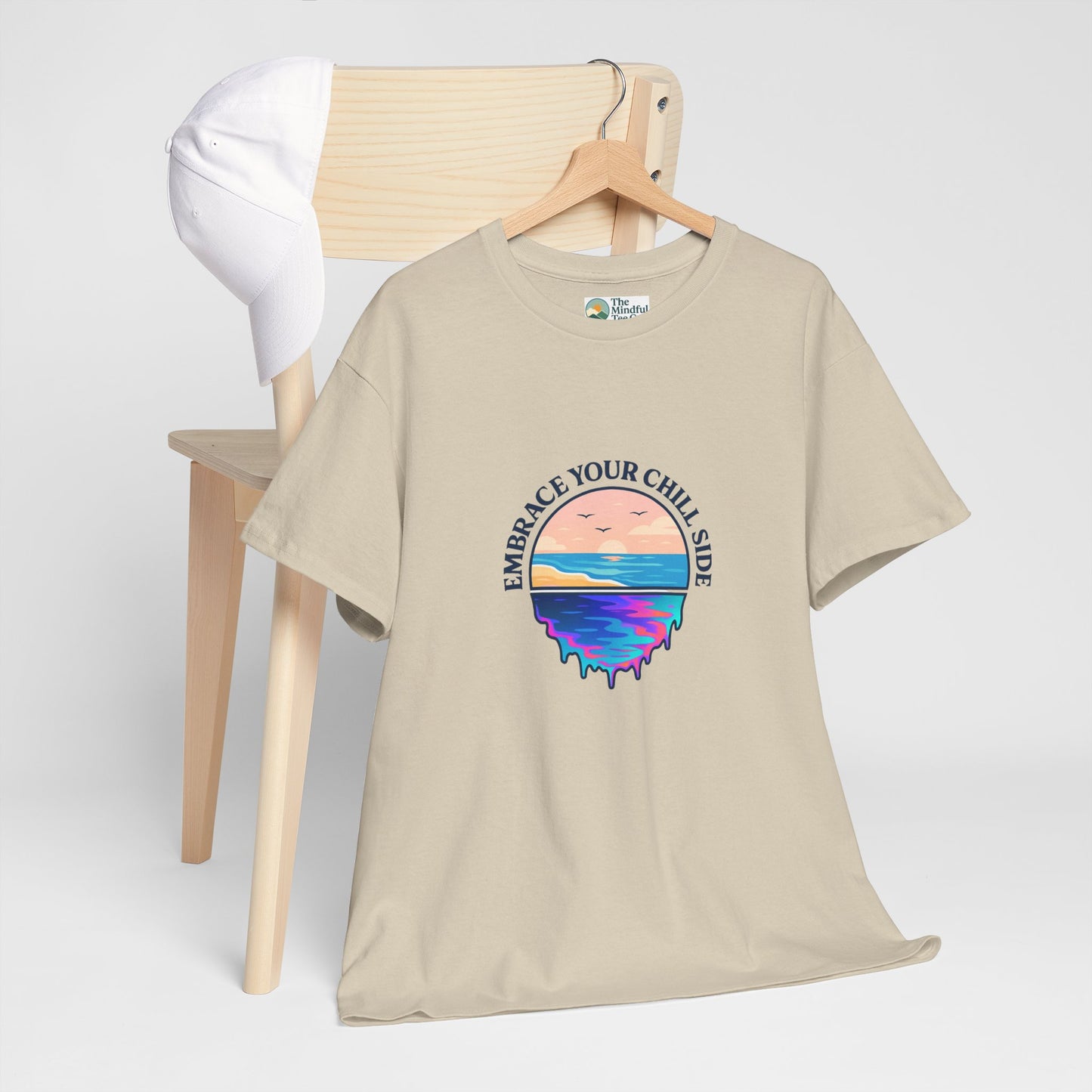 Embrace Your Chill Side T-Shirt - Mountain Lake Reflection Tee