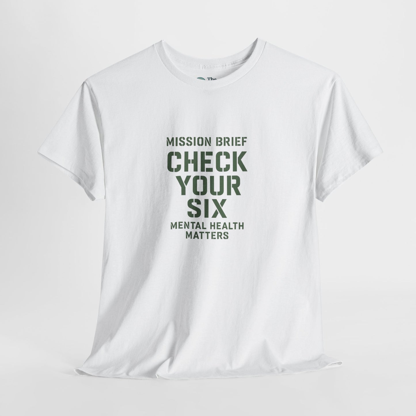 Mission Brief: Check Your Six T-Shirt - Military Mental Health Awareness  Tee