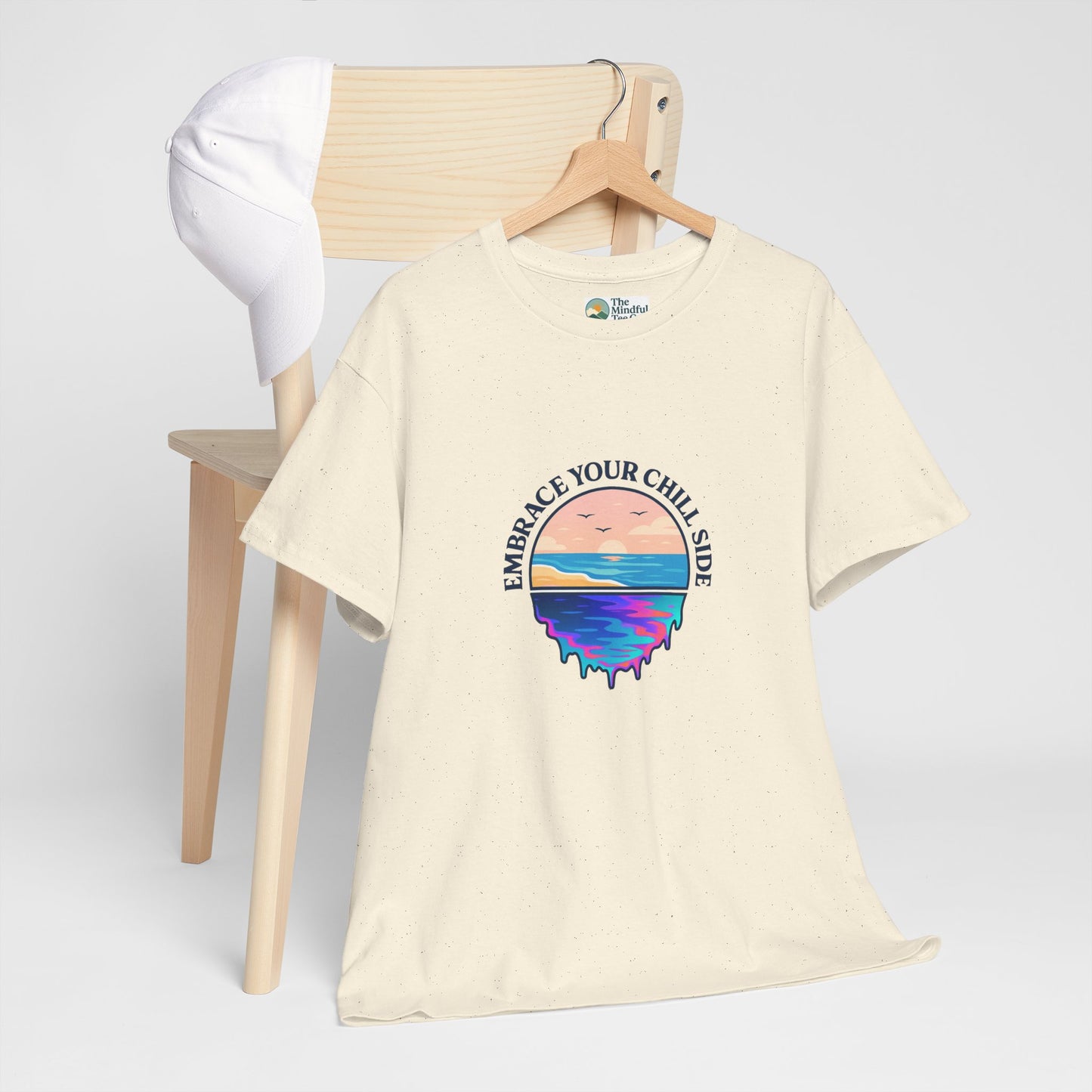 Embrace Your Chill Side T-Shirt - Mountain Lake Reflection Tee