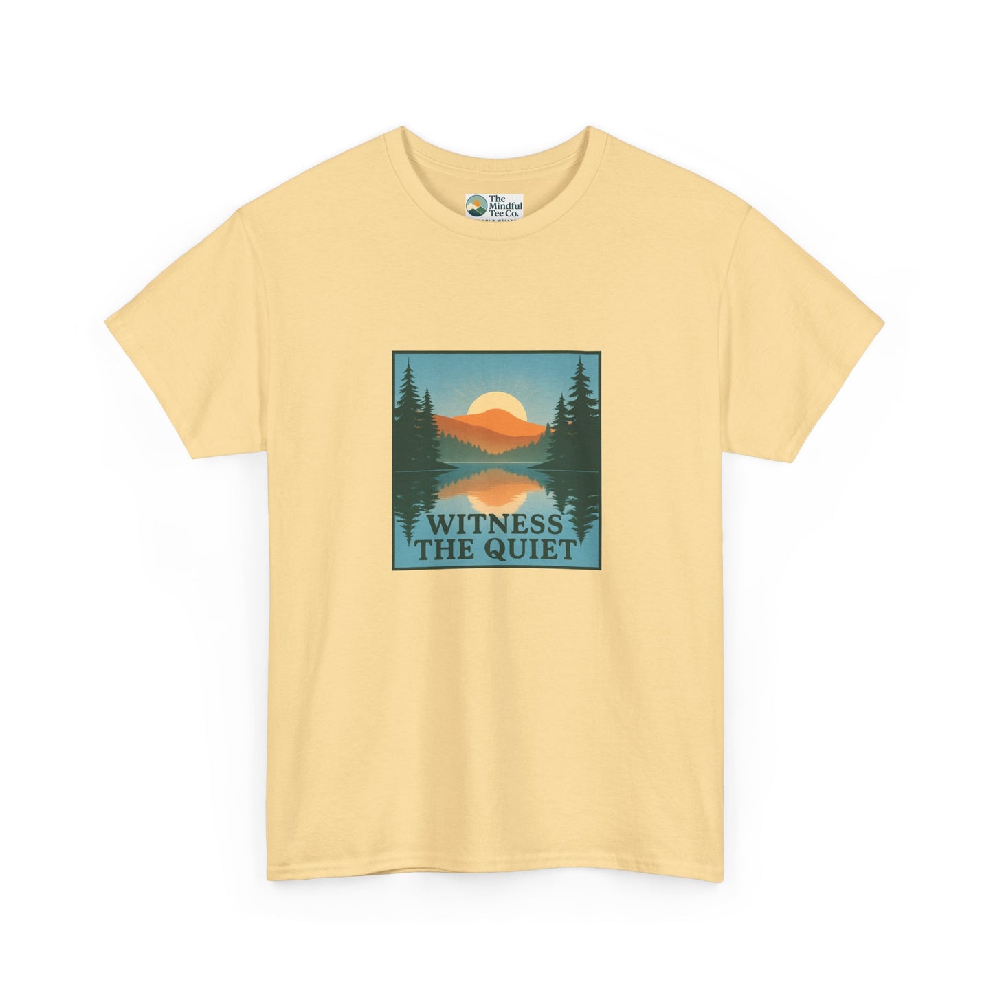 Witness the Quiet Reflection T-Shirt - Nature Mindfulness Tee