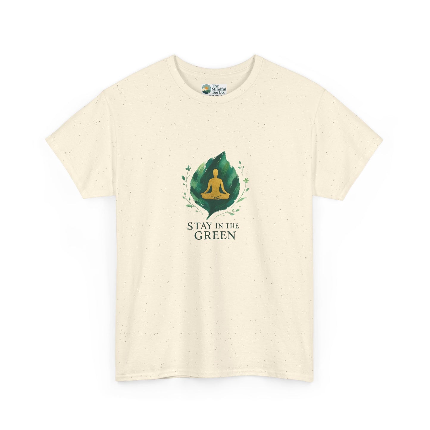 Stay in the Green T-Shirt – Watercolor Meditation Tee