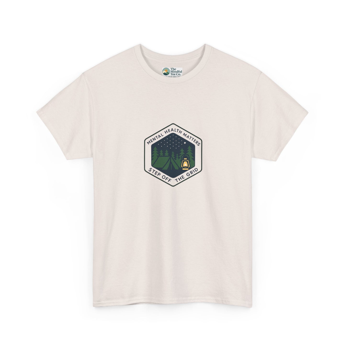 Step Off the Grid T-Shirt – Mental Health Matters Camping Tee