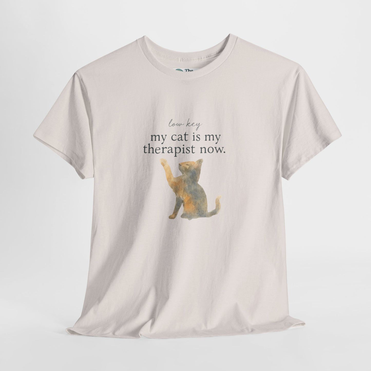 Low Key, My Cat Is My Therapist Now T-Shirt – Funny Cat Tee