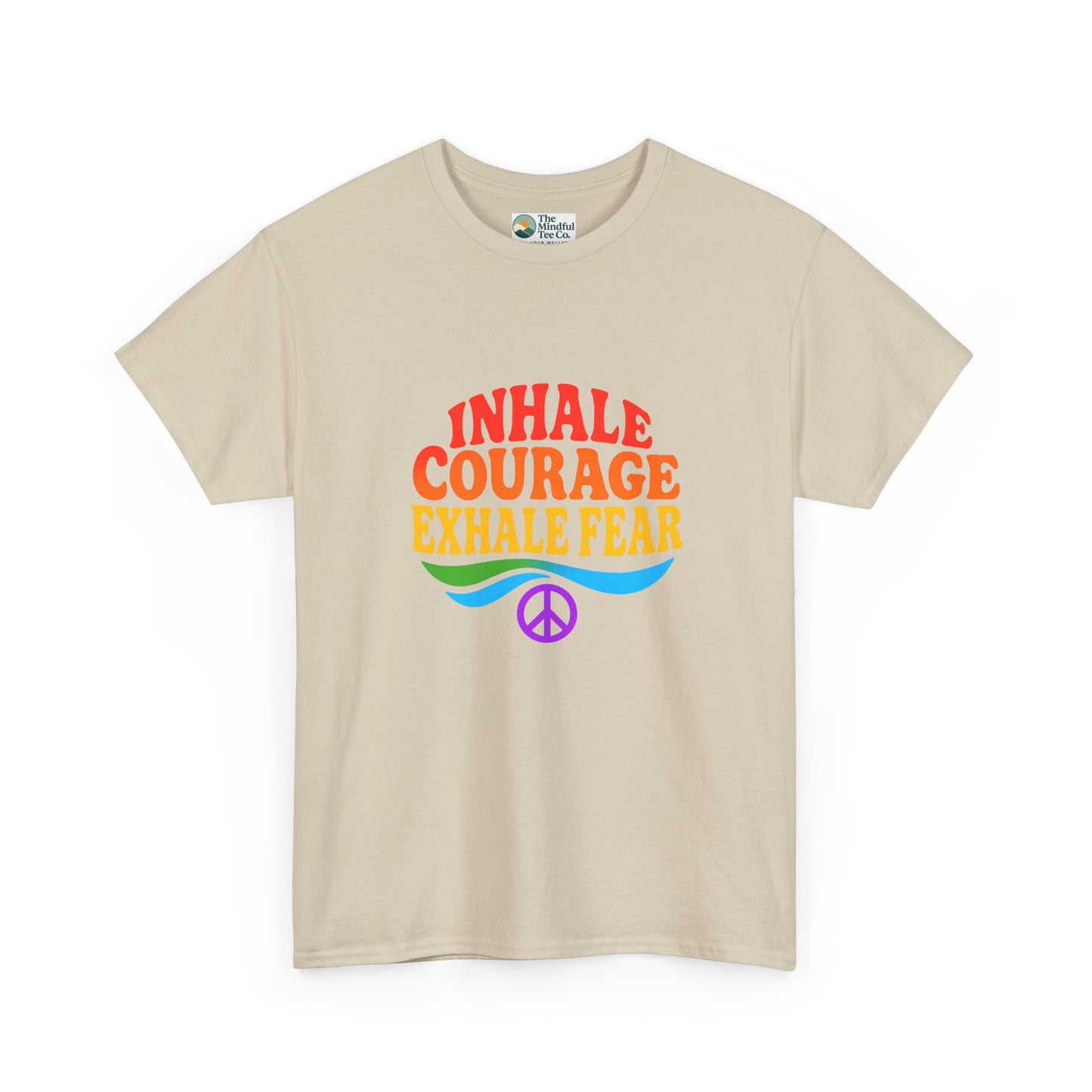 Inhale Courage, Exhale Fear T-Shirt – Retro Affirmation Tee