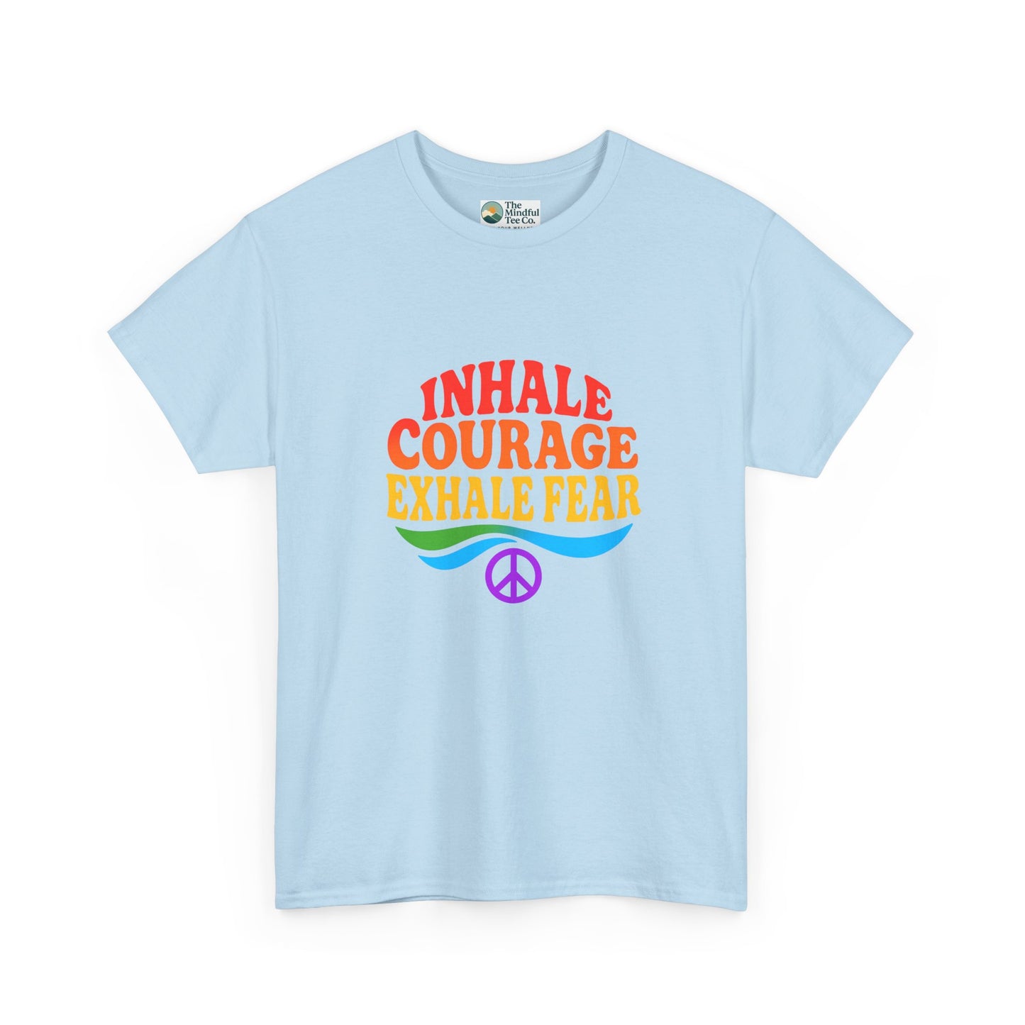 Inhale Courage, Exhale Fear T-Shirt – Retro Affirmation Tee