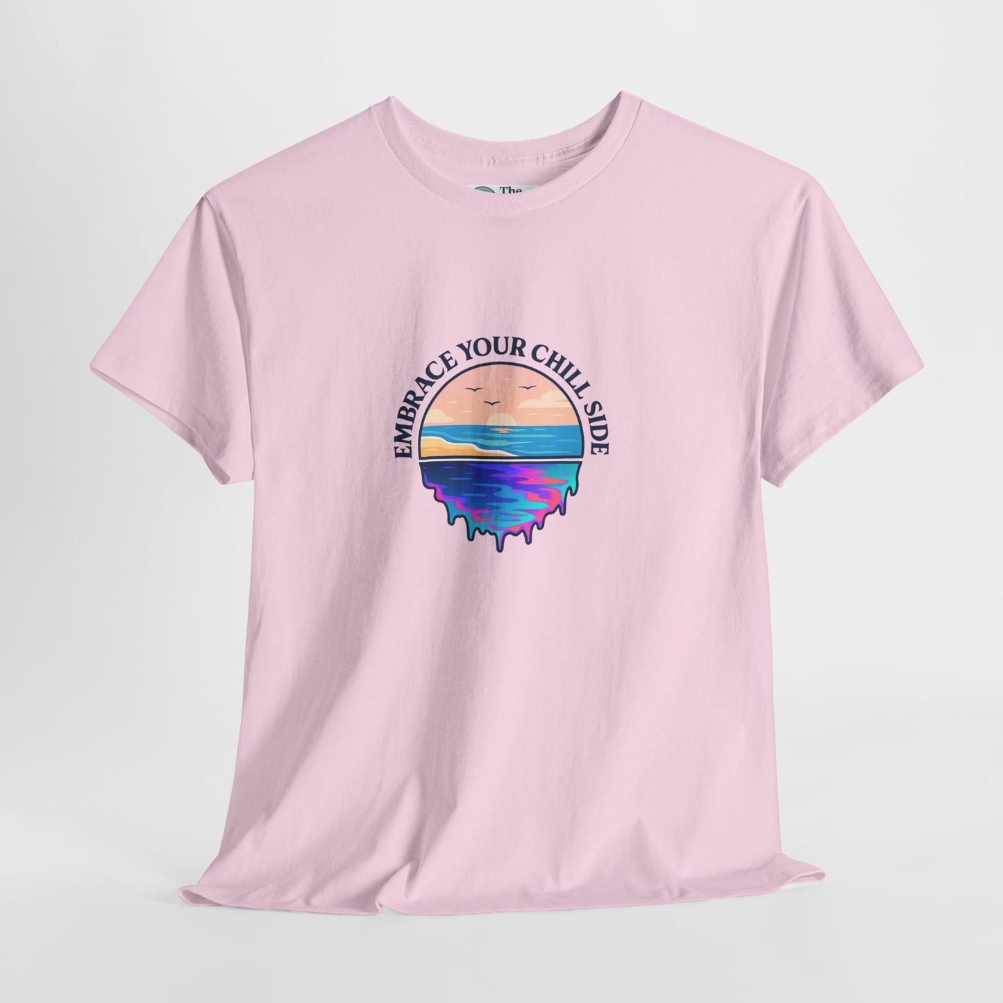 Embrace Your Chill Side T-Shirt - Mountain Lake Reflection Tee