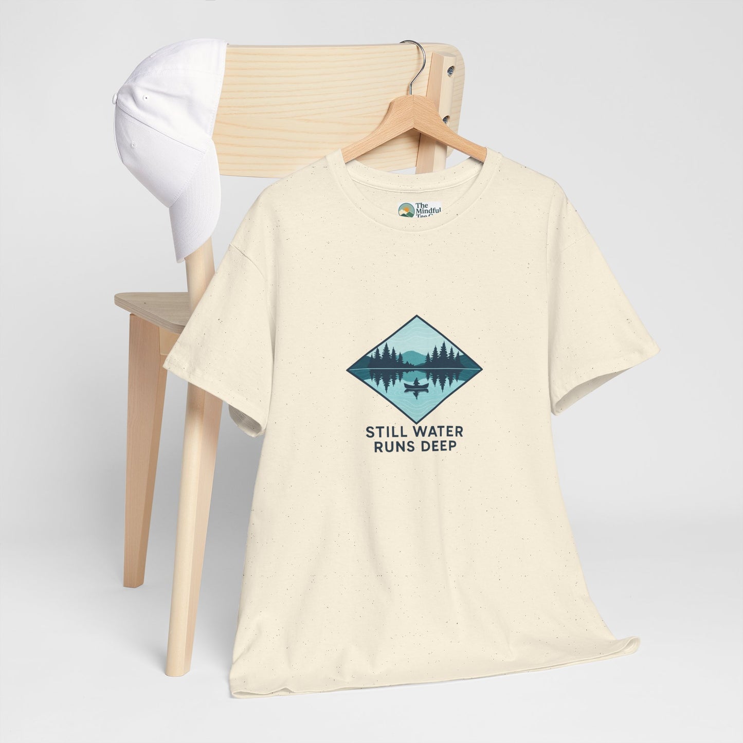 Still Water Runs Deep T-Shirt – Lake Reflection Mental Health Tee