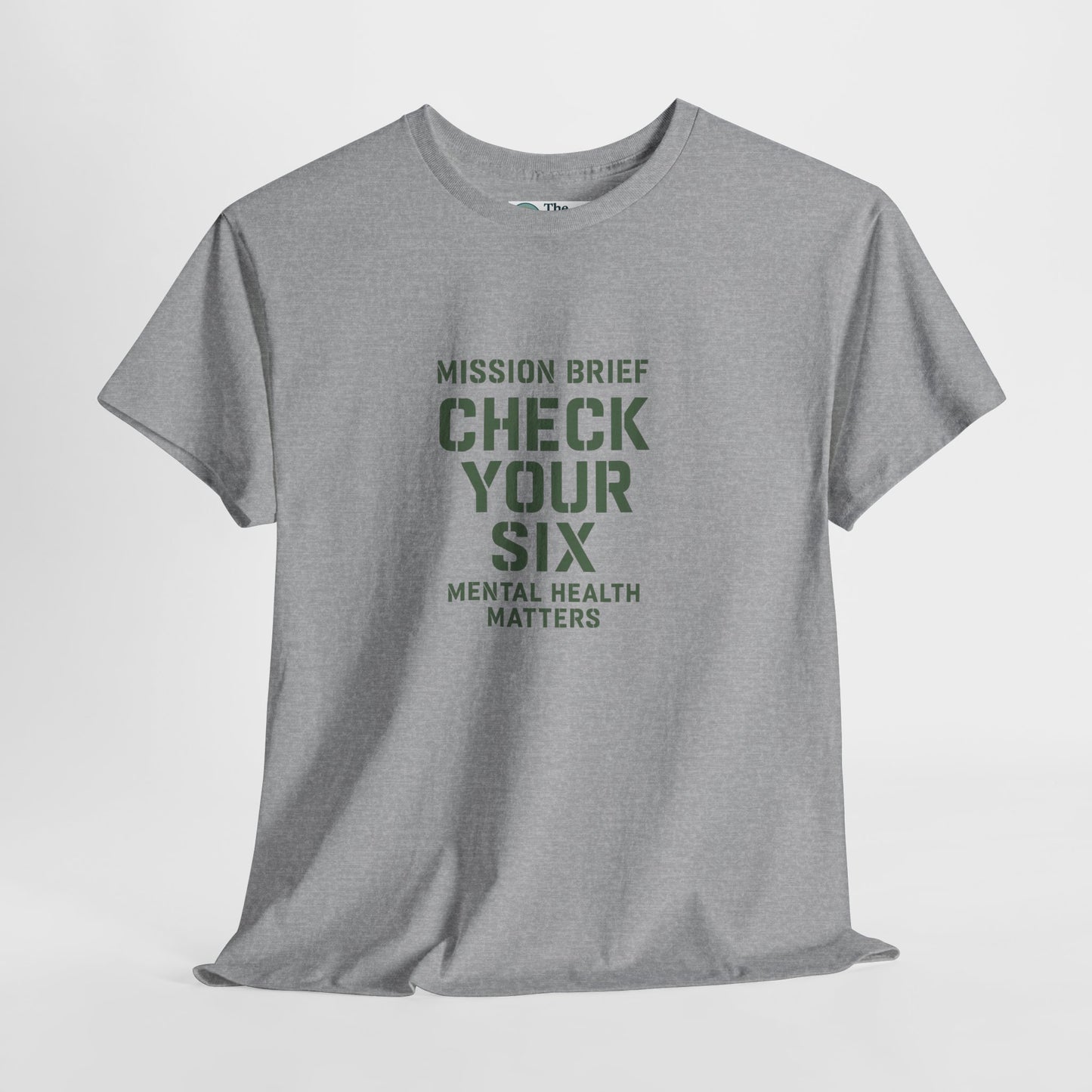 Mission Brief: Check Your Six T-Shirt - Military Mental Health Awareness  Tee