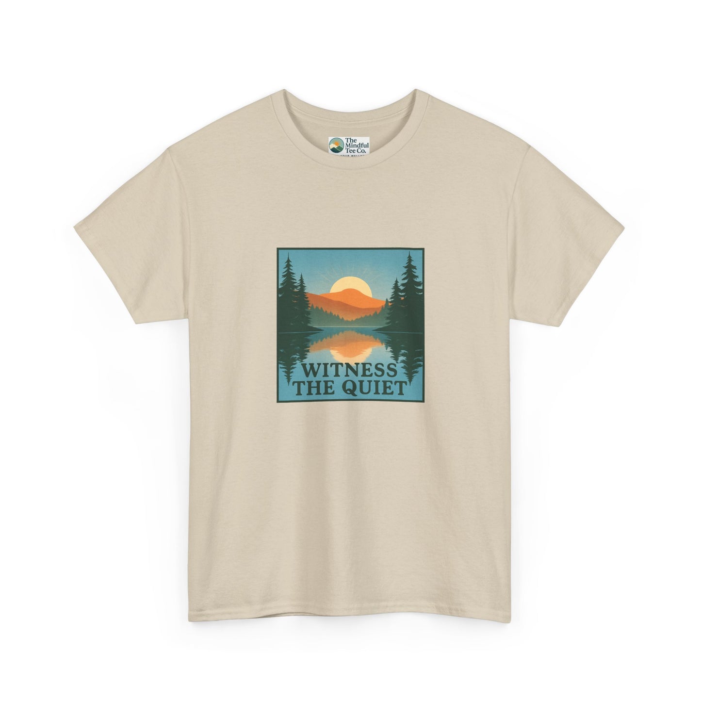 Witness the Quiet Reflection T-Shirt - Nature Mindfulness Tee