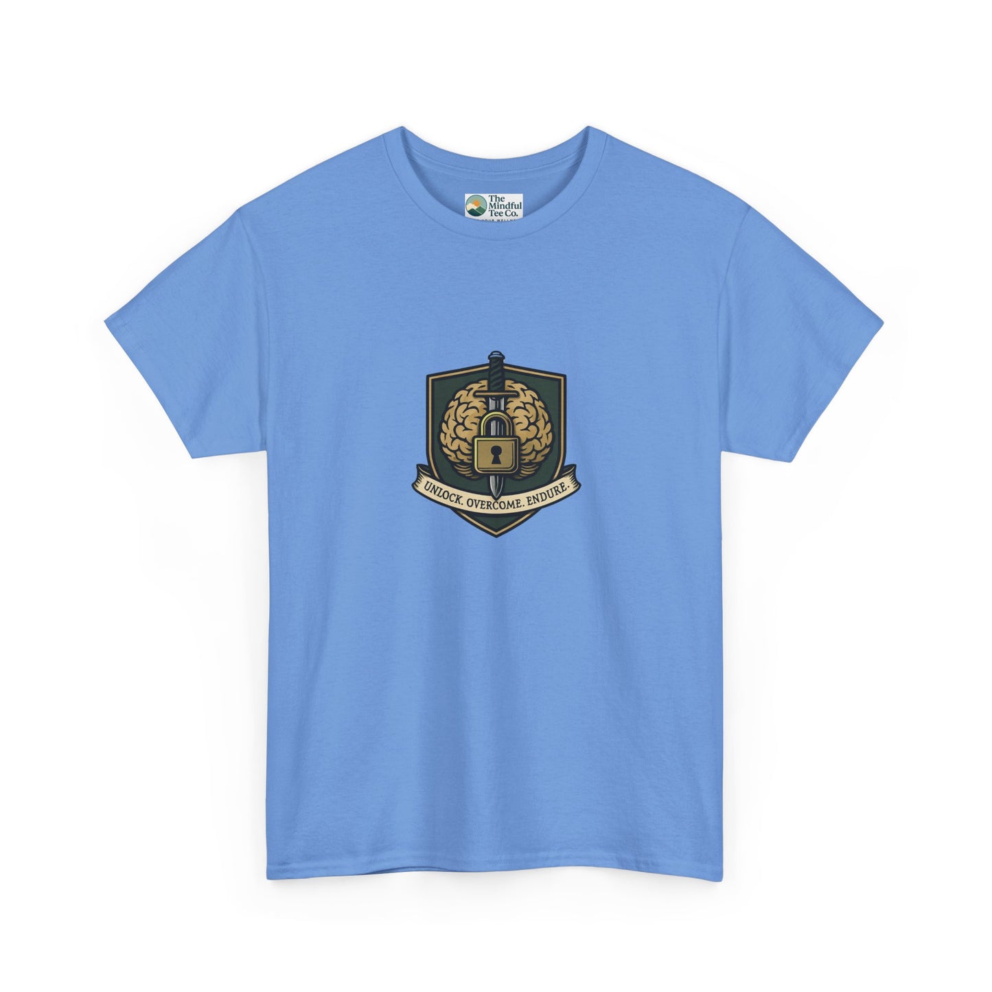 Unlock Overcome Endure T-Shirt – Military Strength & Perseverance  Tee