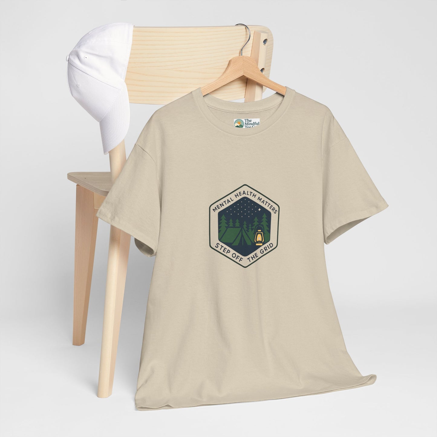 Step Off the Grid T-Shirt – Mental Health Matters Camping Tee