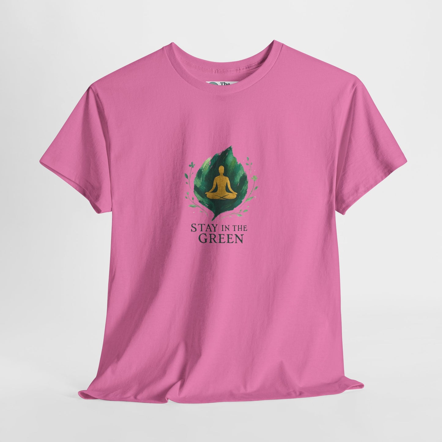 Stay in the Green T-Shirt – Watercolor Meditation Tee