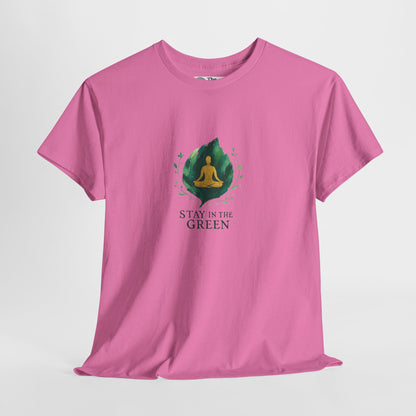 Stay in the Green T-Shirt – Watercolor Meditation Tee