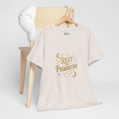 Rest Is Productive T-Shirt – Celestial Self-Care Tee