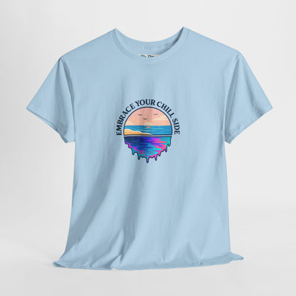 Embrace Your Chill Side T-Shirt - Mountain Lake Reflection Tee