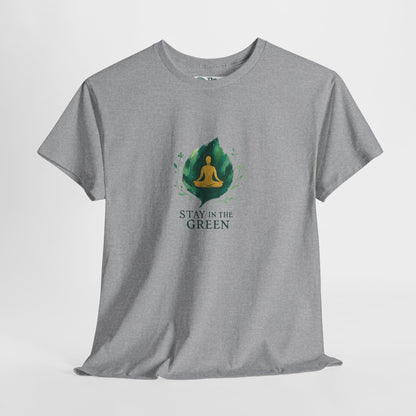 Stay in the Green T-Shirt – Watercolor Meditation Tee