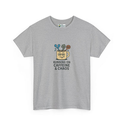 Running on Caffeine & Chaos T-Shirt – Funny Coffee Lover Tee
