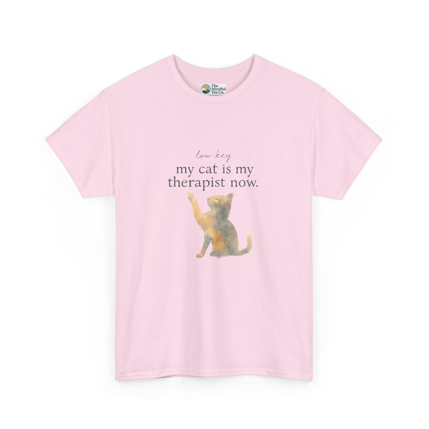 Low Key, My Cat Is My Therapist Now T-Shirt – Funny Cat Tee