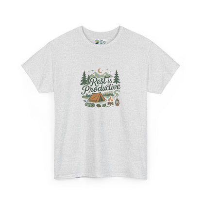 Rest Is Productive T-Shirt – Camping Mindfulness Tee