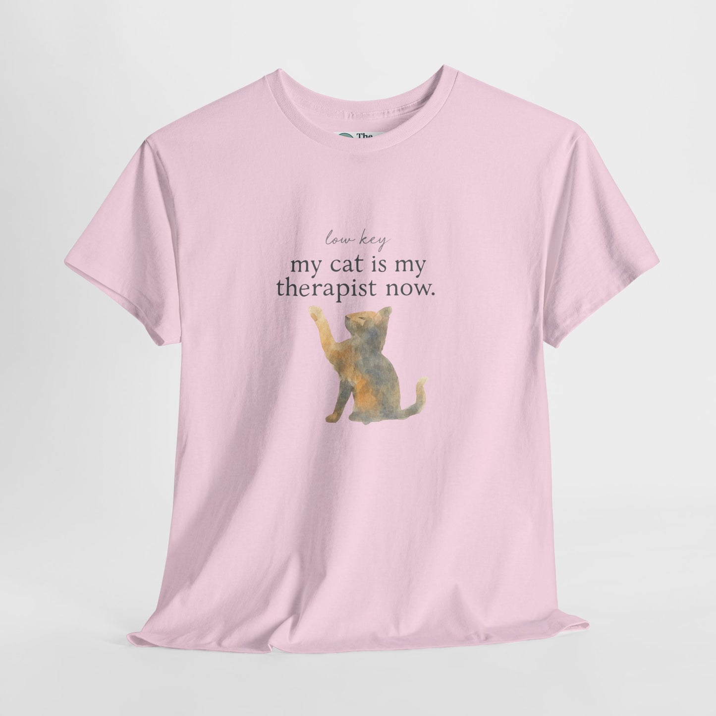 Low Key, My Cat Is My Therapist Now T-Shirt – Funny Cat Tee
