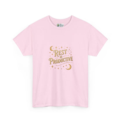 Rest Is Productive T-Shirt – Celestial Self-Care Tee