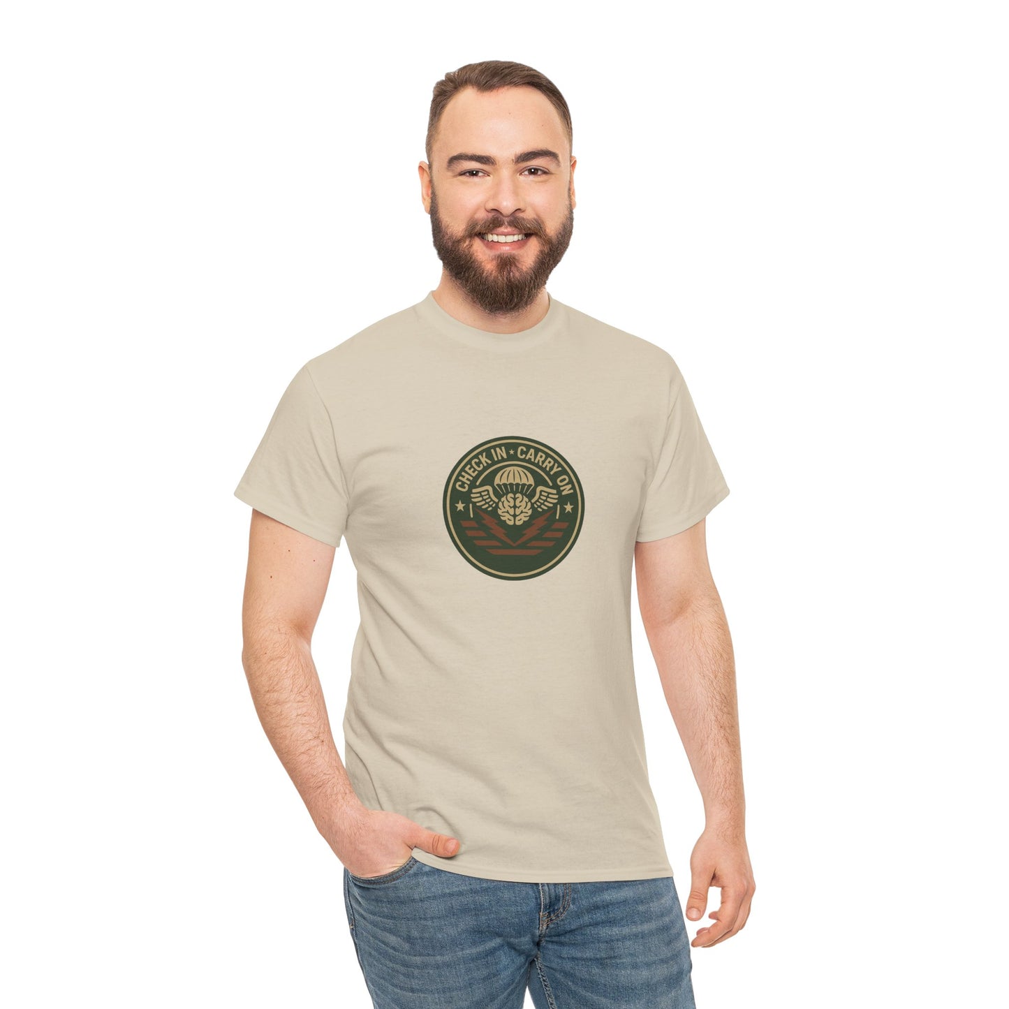 Check In, Carry On T-Shirt - Military Mental Health Tee