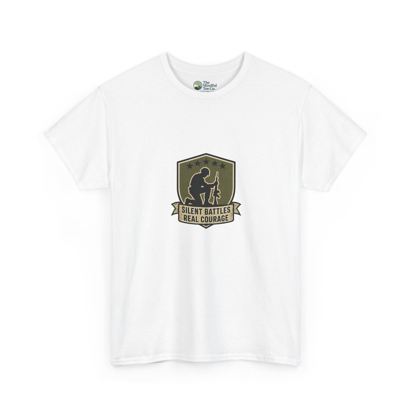 Silent Battles Real Courage T-Shirt – Military Mental Health Tee
