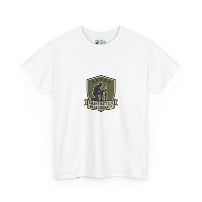 Silent Battles Real Courage T-Shirt – Military Mental Health Tee