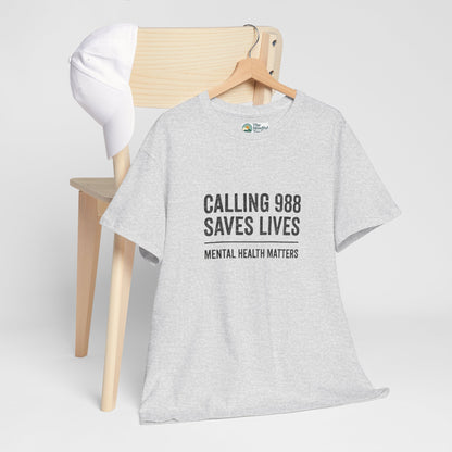 Calling 988 Saves Lives T-Shirt - Mental Health Awareness