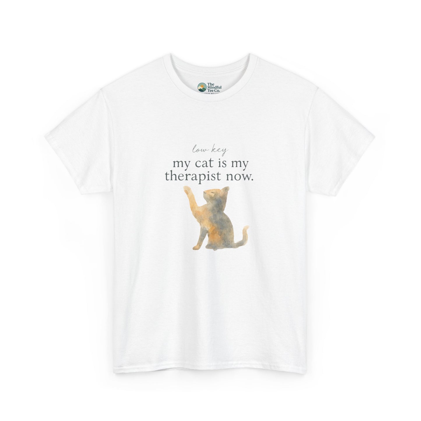Low Key, My Cat Is My Therapist Now T-Shirt – Funny Cat Tee